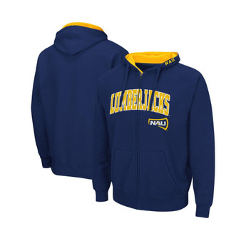 Men's Navy Northern Arizona Lumberjacks Arch and Logo 3.0 Full-Zip Hoodie