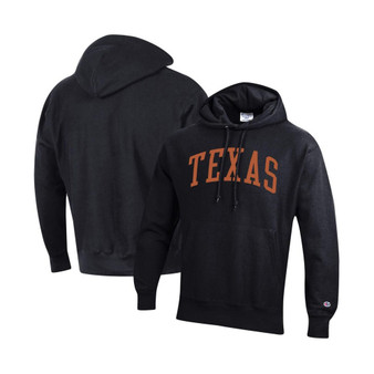 Men's Black Texas Longhorns Team Arch Reverse Weave Pullover Hoodie