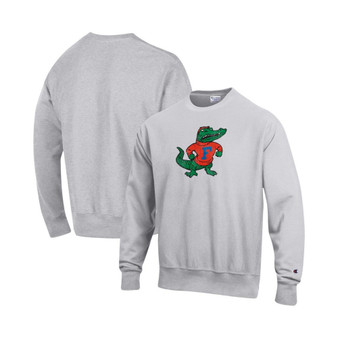 Men's Heathered Gray Florida Gators Vault Logo Reverse Weave Pullover Sweatshirt