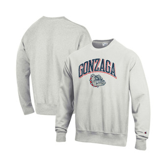 Men's Gray Gonzaga Bulldogs Arch Over Logo Reverse Weave Pullover Sweatshirt