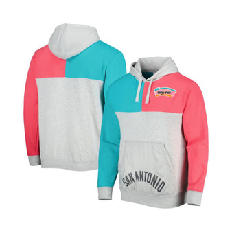 Men's Heather Gray San Antonio Spurs Tie-Breaker Pullover Hoodie