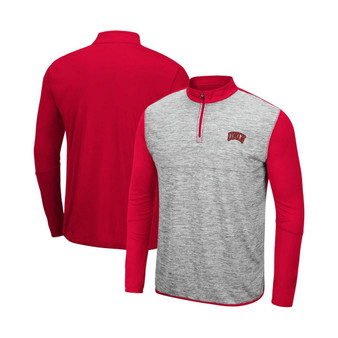 Men's Heather Gray, Scarlet UNLV Rebels Prospect Quarter-Zip Jacket
