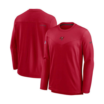 Men's Red Tampa Bay Buccaneers Sideline Team Performance Pullover Sweatshirt
