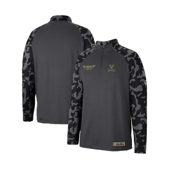 Men's Charcoal Virginia Cavaliers OHT Military-Inspired Appreciation Long Range Raglan Quarter-Zip Jacket