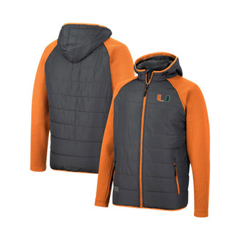 Men's Charcoal, Orange Miami Hurricanes Good On You Raglan Full-Zip Jacket