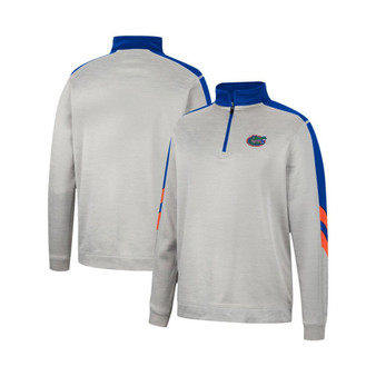 Men's Gray and Royal Florida Gators Bushwood Fleece Quarter-Zip Jacket