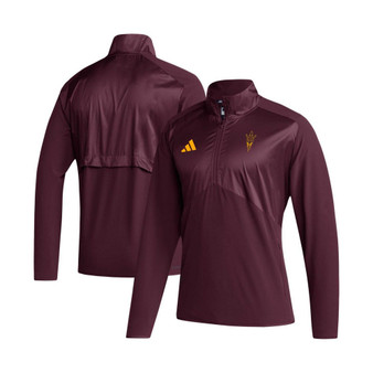 Men's Maroon Arizona State Sun Devils Sideline AEROREADY Raglan Sleeve Quarter-Zip Jacket