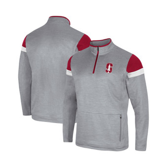 Men's Gray Stanford Cardinal Bingo Quarter-Zip Jacket