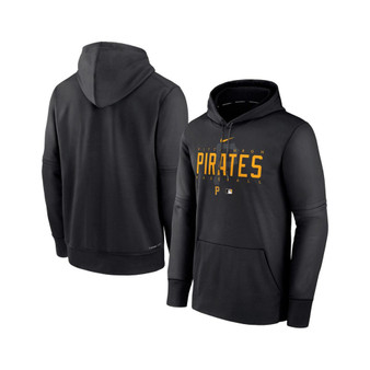 Men's Black Pittsburgh Pirates Authentic Collection Pregame Performance Pullover Hoodie