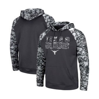 Men's Charcoal Texas Longhorns OHT Military-Inspired Appreciation Digital Camo Pullover Hoodie