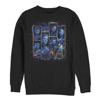 Marvel Men's Avengers Endgame Box Up Portraits, Crewneck Fleece