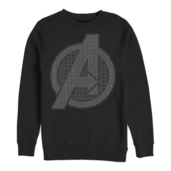 Marvel Men's Avengers Endgame Grayscale Icons Logo, Crewneck Fleece