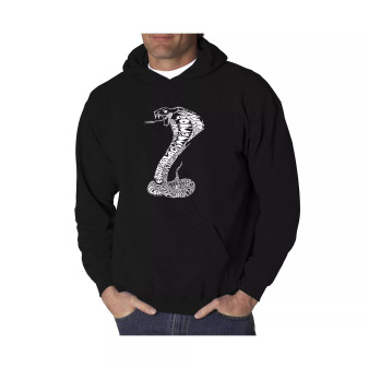 Men's Word Art Hooded Sweatshirt - Types of Snakes