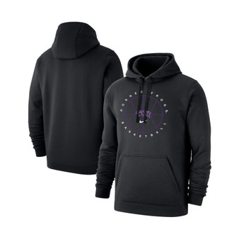 Men's Black TCU Horned Frogs Basketball Icon Club Fleece Pullover Hoodie