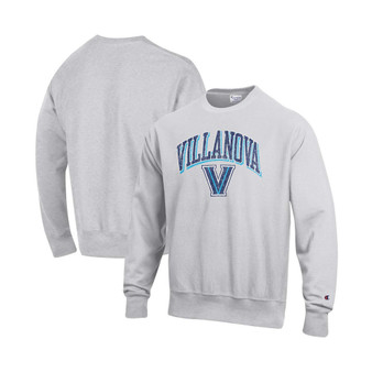 Men's Gray Villanova Wildcats Arch Over Logo Reverse Weave Pullover Sweatshirt