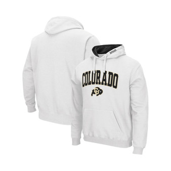Men's White Colorado Buffaloes Arch and Logo 3.0 Pullover Hoodie