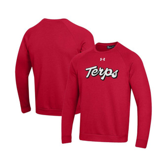 Men's Red Maryland Terrapins Script All Day Pullover Sweatshirt