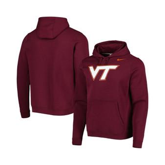 Men's Maroon Virginia Tech Hokies Logo Club Pullover Hoodie