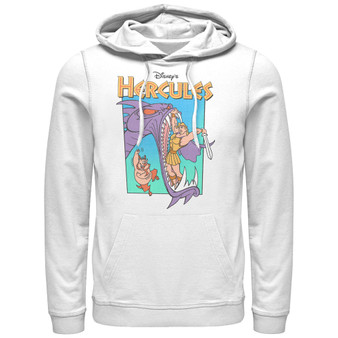Disney Men's Hercules Hydra Battle Retro, Pullover Hoodie
