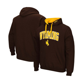 Men's Brown Wyoming Cowboys Arch Logo 2.0 Pullover Hoodie