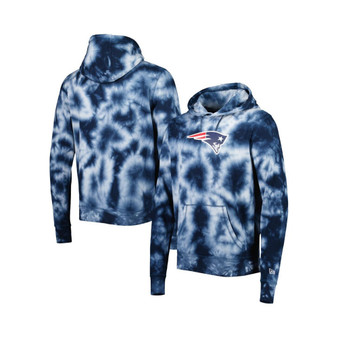 Men's Navy New England Patriots Team Tie-Dye Pullover Hoodie