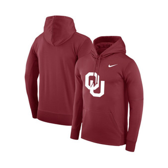 Men's Crimson Oklahoma Sooners Big and Tall Legend Primary Logo Performance Pullover Hoodie