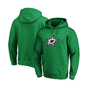 Men's Kelly Green Dallas Stars Primary Team Logo Fleece Pullover Hoodie