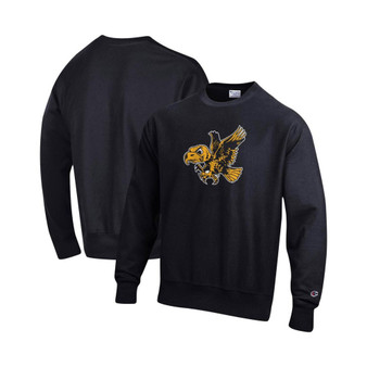 Men's Black Iowa Hawkeyes Vault Logo Reverse Weave Pullover Sweatshirt