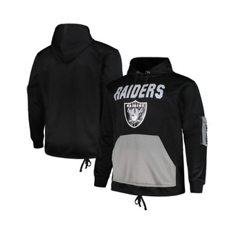 Men's Branded Black Las Vegas Raiders Big and Tall Pullover Hoodie