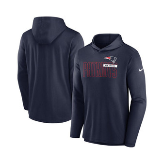 Men's Navy New England Patriots Performance Team Pullover Hoodie