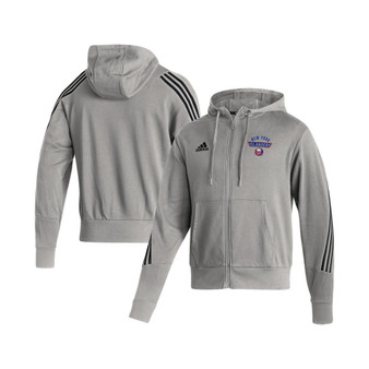Men's Heathered Gray New York Islanders Fashion Full-Zip Hoodie