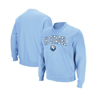 Men's Blue Citadel Bulldogs Arch Over Logo Pullover Sweatshirt