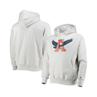 Men's Heathered Gray Auburn Tigers Team Vault Logo Reverse Weave Pullover Hoodie