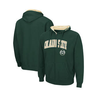 Men's Green Colorado State Rams Arch & Logo 3.0 Full-Zip Hoodie