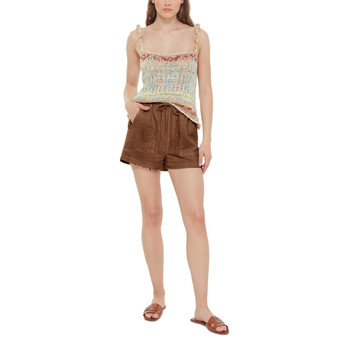 Women's Tie-Waist Patch-Pocket Shorts