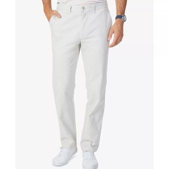 Men's Classic-Fit Stretch Solid Flat-Front Chino Deck Pants