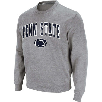 Men's Heather Gray Penn State Nittany Lions Arch Logo Crew Neck Sweatshirt