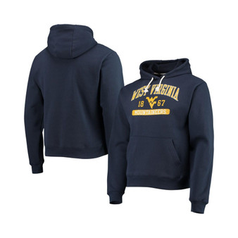 Men's Navy West Virginia Mountaineers Volume Up Essential Fleece Pullover Hoodie