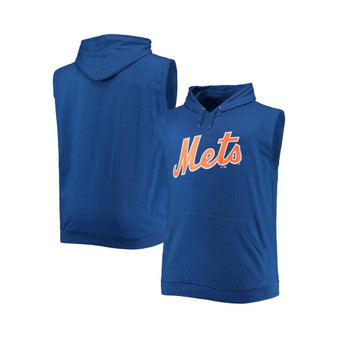 Men's Royal New York Mets Jersey Muscle Sleeveless Pullover Hoodie