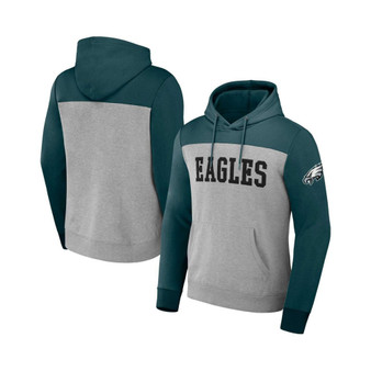 Men's NFL x Darius Rucker Collection by Heather Gray Philadelphia Eagles Color Blocked Pullover Hoodie