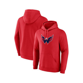 Men's Branded Red Washington Capitals Primary Logo Pullover Hoodie