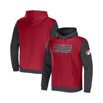 Men's NFL x Darius Rucker Collection by Cardinal, Charcoal Arizona Cardinals Colorblock Pullover Hoodie