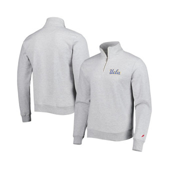 Men's Heather Gray Ucla Bruins Stack Essential Fleece Quarter-Zip Sweatshirt