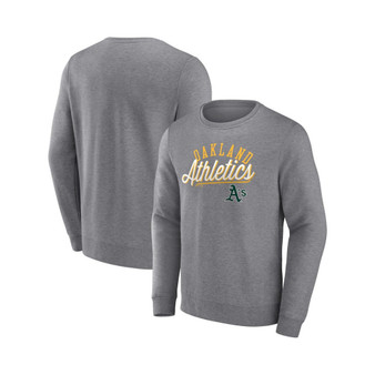 Men's Branded Heather Gray Oakland Athletics Simplicity Pullover Sweatshirt