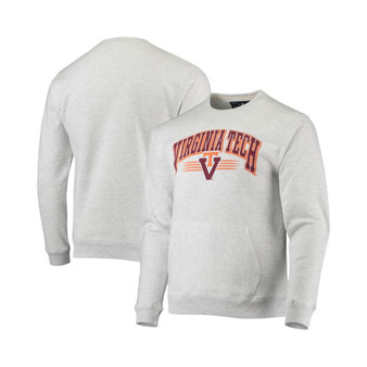 Men's Heathered Gray Virginia Tech Hokies Upperclassman Pocket Pullover Sweatshirt