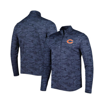 Men's Navy Chicago Bears Brigade Quarter-Zip Sweatshirt