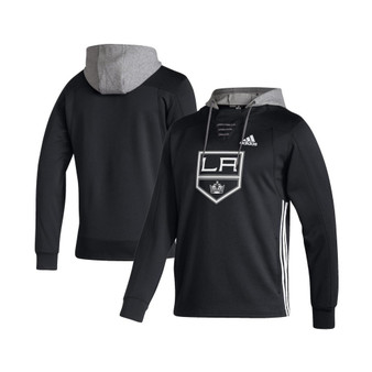 Men's Black Los Angeles Kings Skate Lace Aeroready Pullover Hoodie