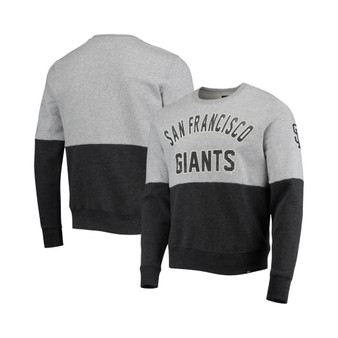 Men's '47 Heathered Gray, Heathered Black San Francisco Giants Two-Toned Team Pullover Sweatshirt