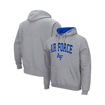 Men's Heathered Gray Air Force Falcons Arch and Logo 3.0 Pullover Hoodie