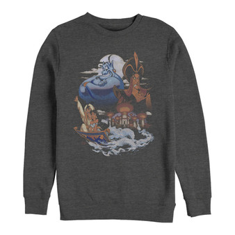 Disney Men's Aladdin Winds of Agrabah Main Cast, Crewneck Fleece